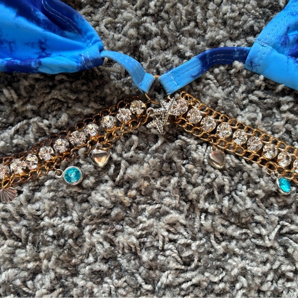 “ NWOT Blue Tie-Dye Two-Piece Bikini Set - Size Large” - Picture 4 of 6